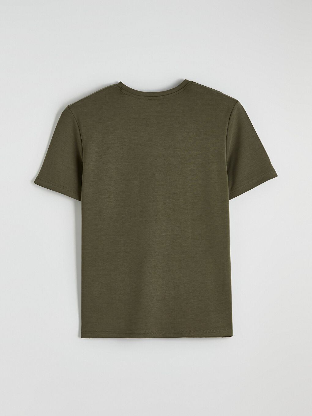 Haki Standart Kalıp Nakışlı Erkek Tişört-6