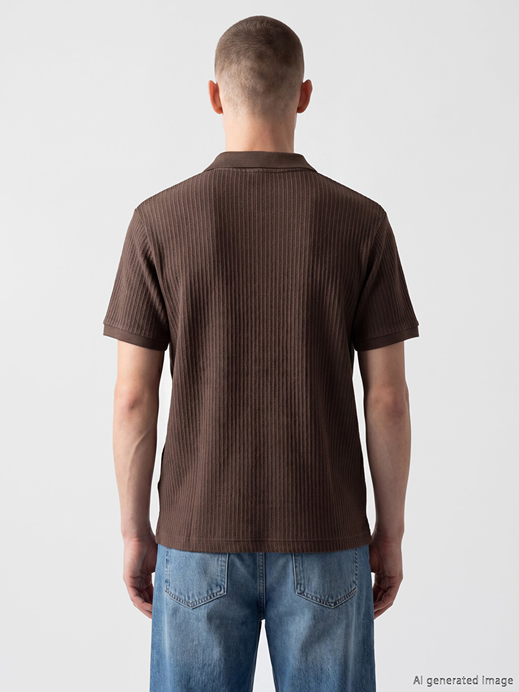 Polo Collar Jersey Men's T-Shirt-3