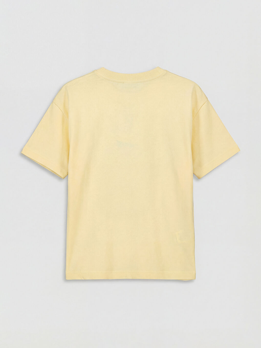 Sarı Bisiklet Yaka Baskılı Erkek Çocuk Tişört-1