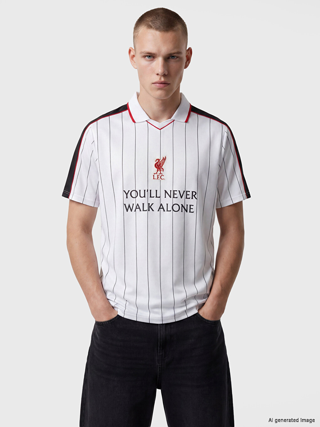 Polo Collar Liverpool Printed Men's Sports T-Shirt