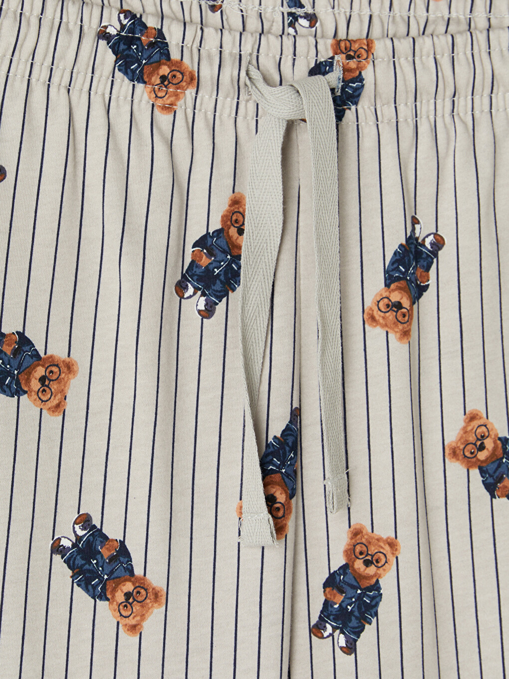 Bej Regular Fit Baskılı Erkek Pijama Altı-2
