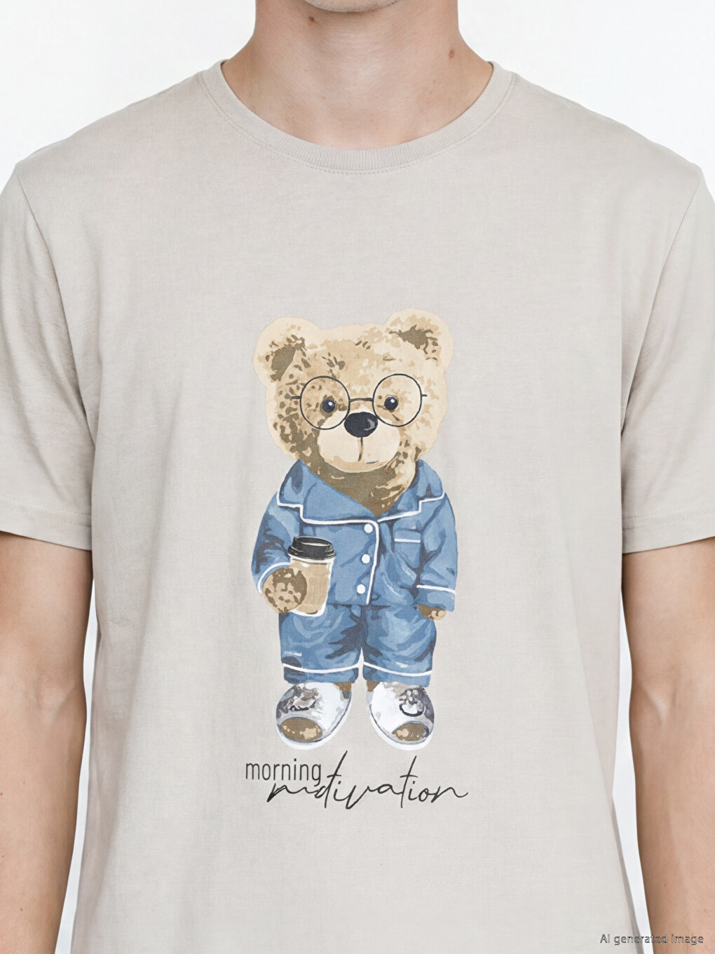 Regular Fit Teddy Printed Men's Pyjamas Set-5