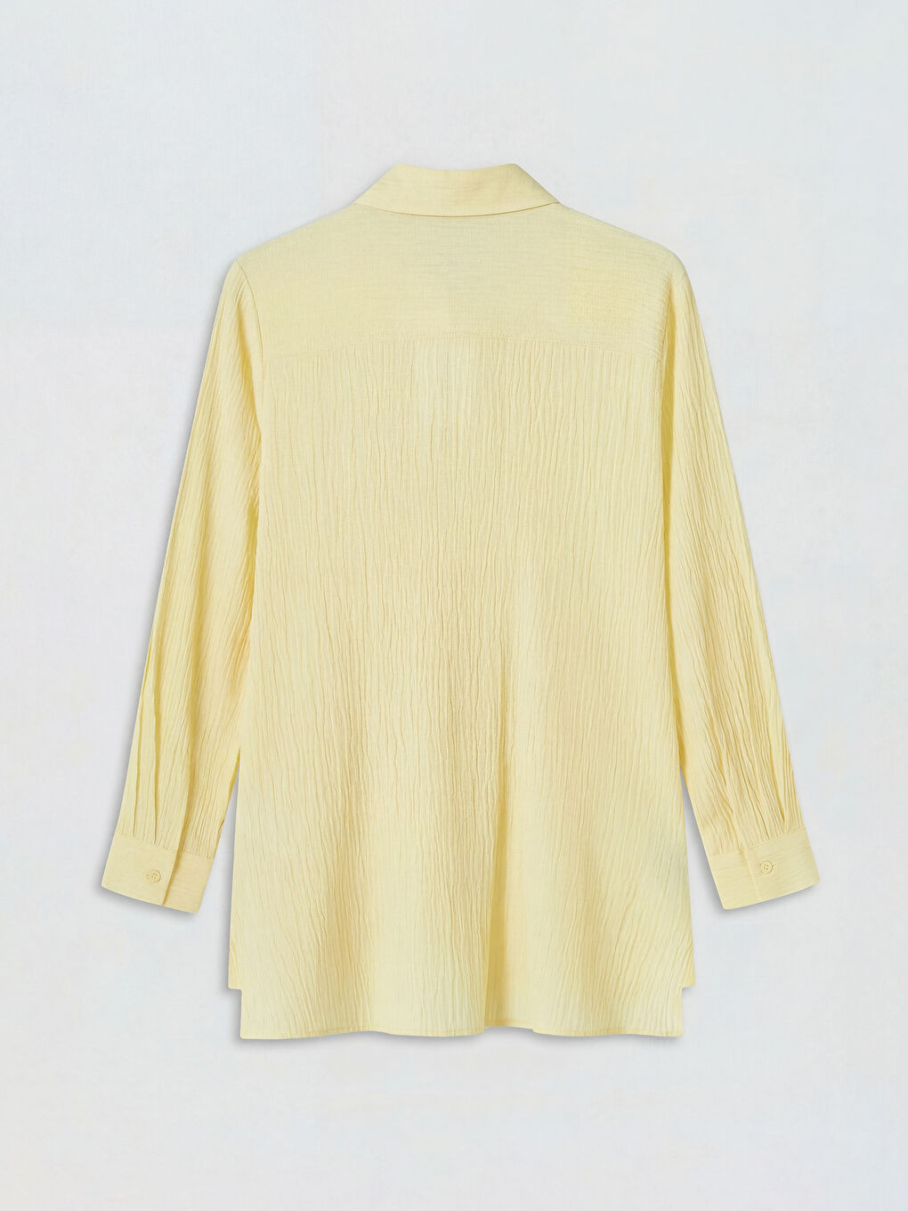 Sarı Dokulu Kadın Gömlek Tunik-1