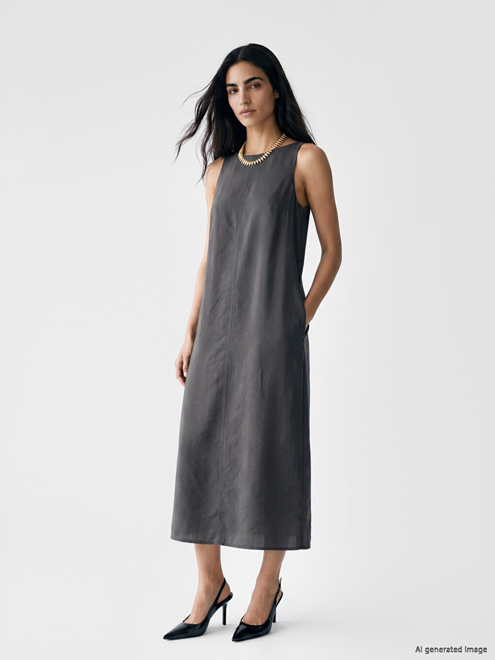 Crew Neck Modal Blend Dress