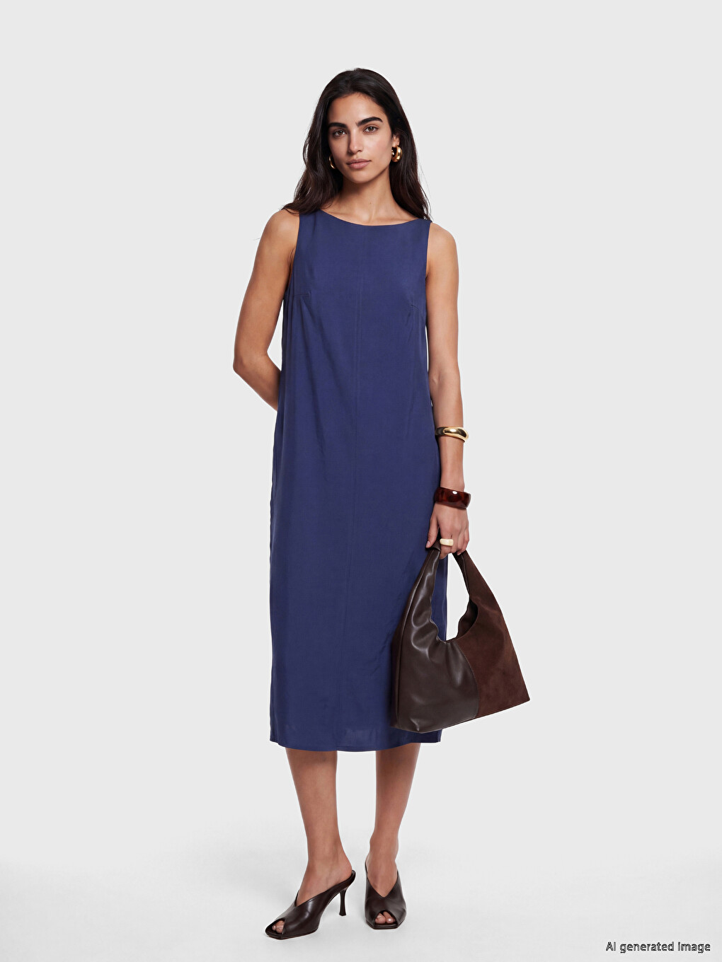 Crew Neck Modal Blend Dress-1