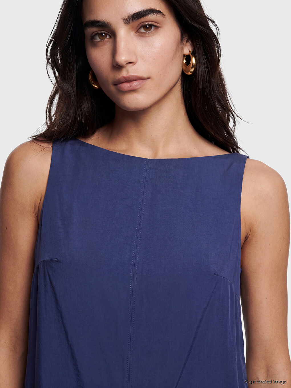 Crew Neck Modal Blend Dress-2