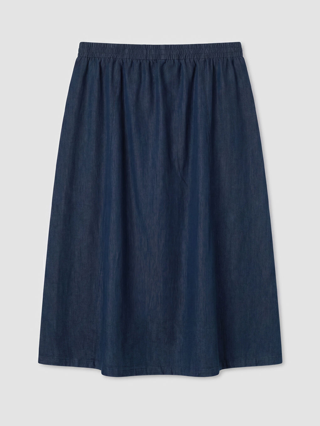 Siyah Beli Lastikli Kloş Jean Etek-1