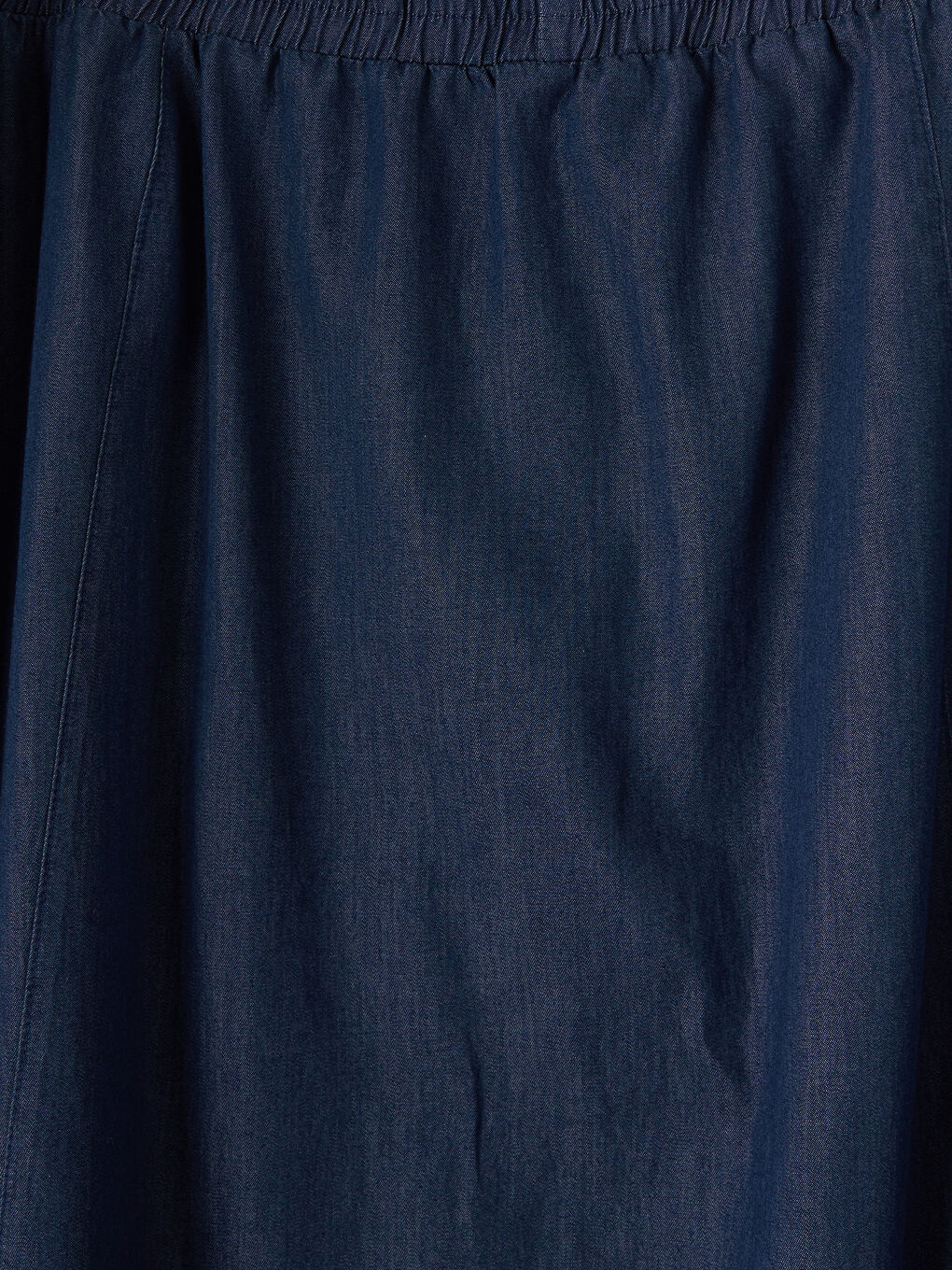 Siyah Beli Lastikli Kloş Jean Etek-2