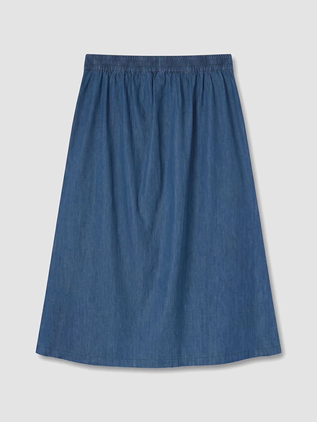 Mavi Beli Lastikli Cepli Jean Etek-2