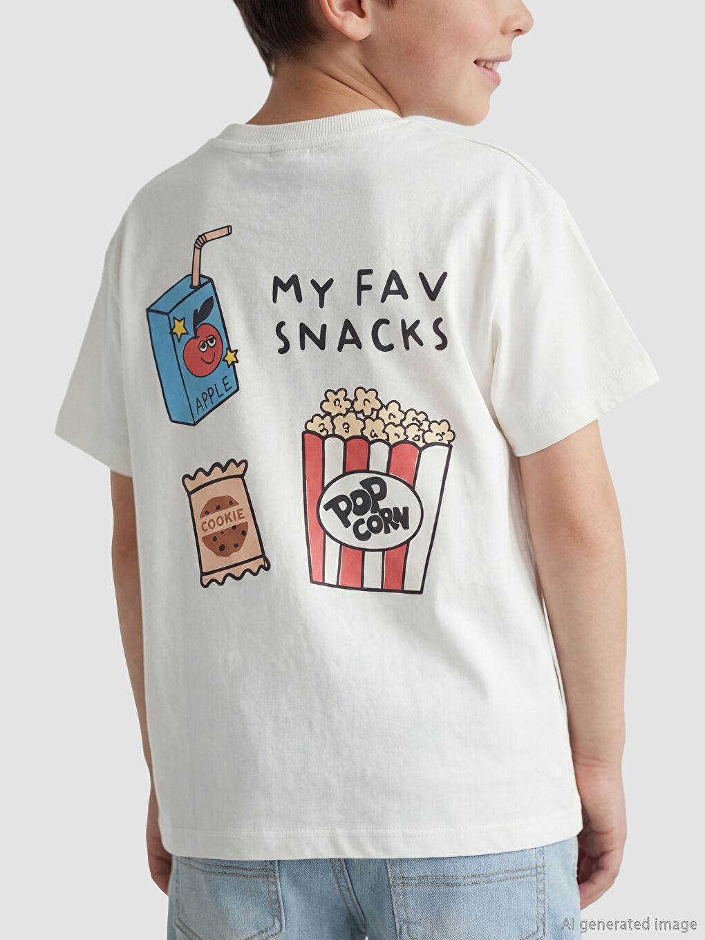 Crew Neck Printed Boys' T-Shirt-1