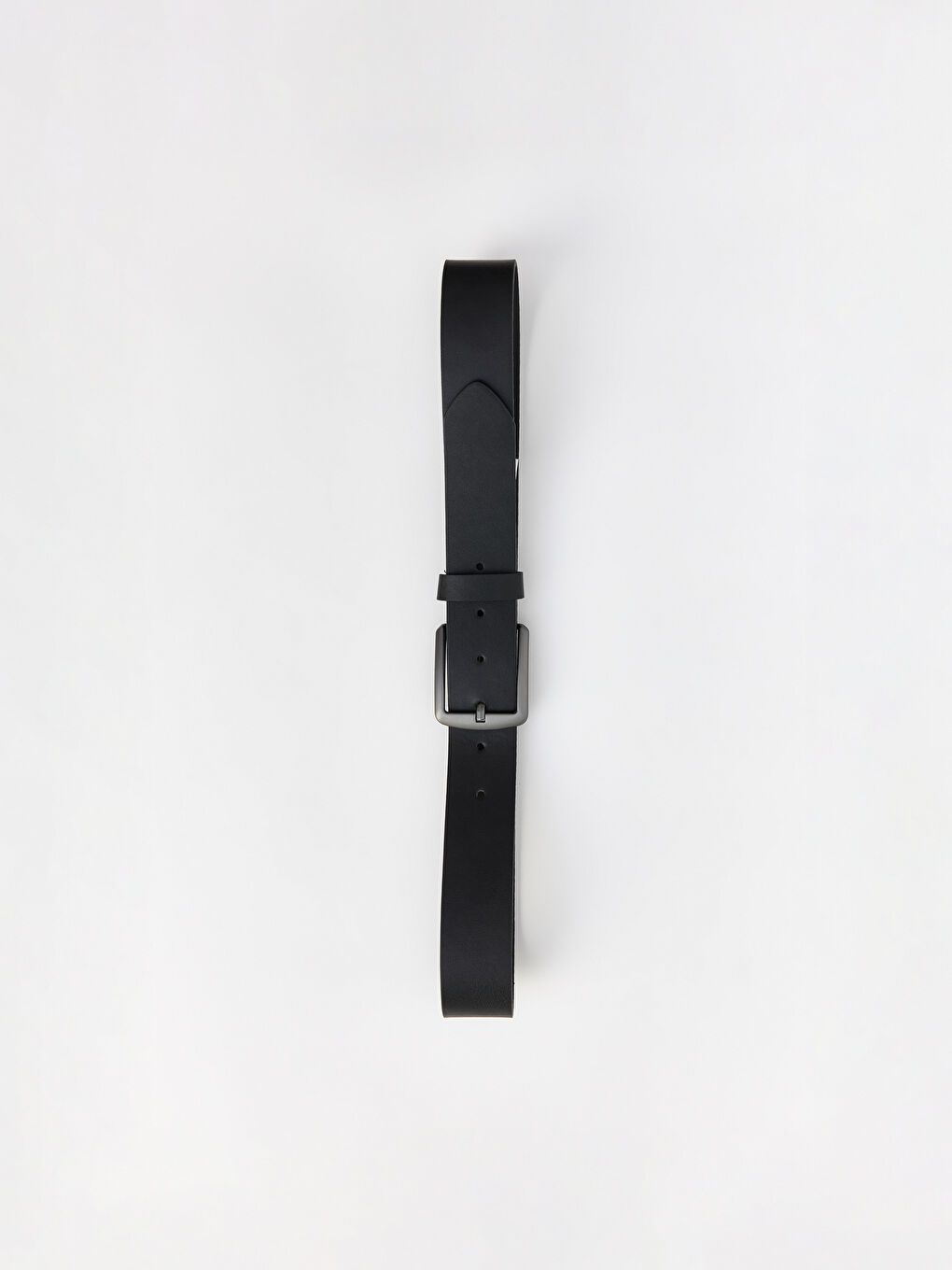 Siyah Deri Görünümlü Erkek Kemer-1