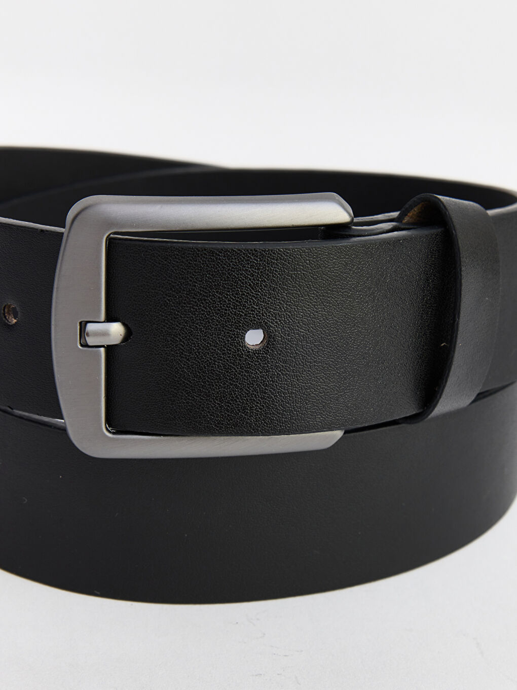 Siyah Deri Görünümlü Erkek Kemer-3