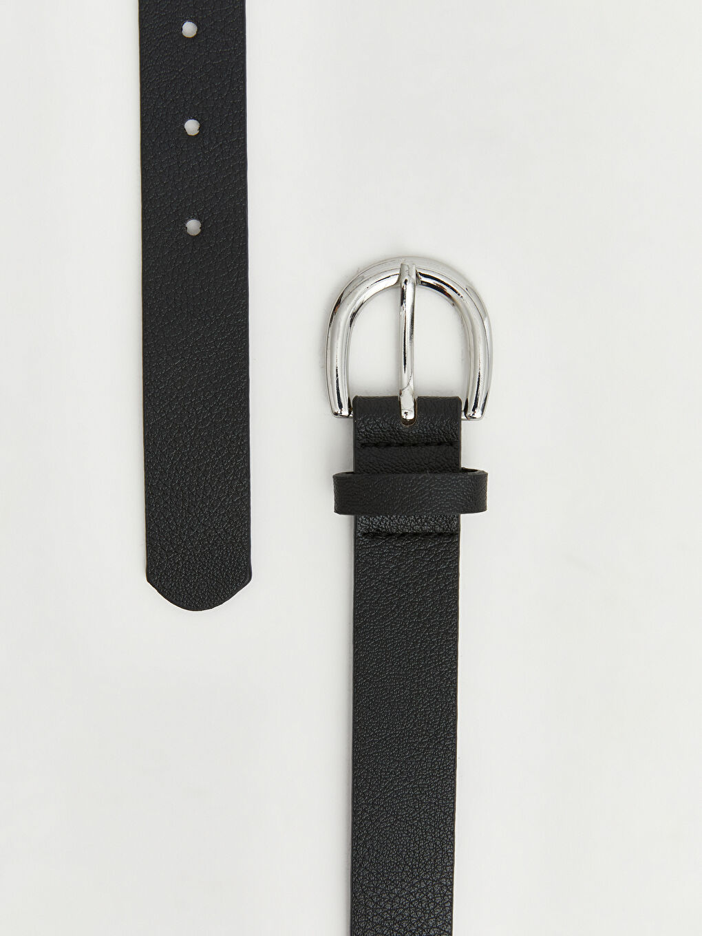 Siyah Deri Görünümlü Kadın Kemer-2