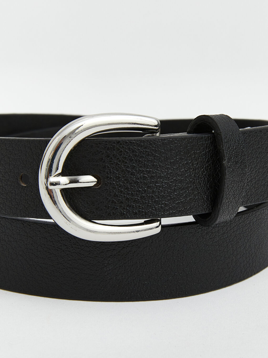 Siyah Deri Görünümlü Kadın Kemer-3