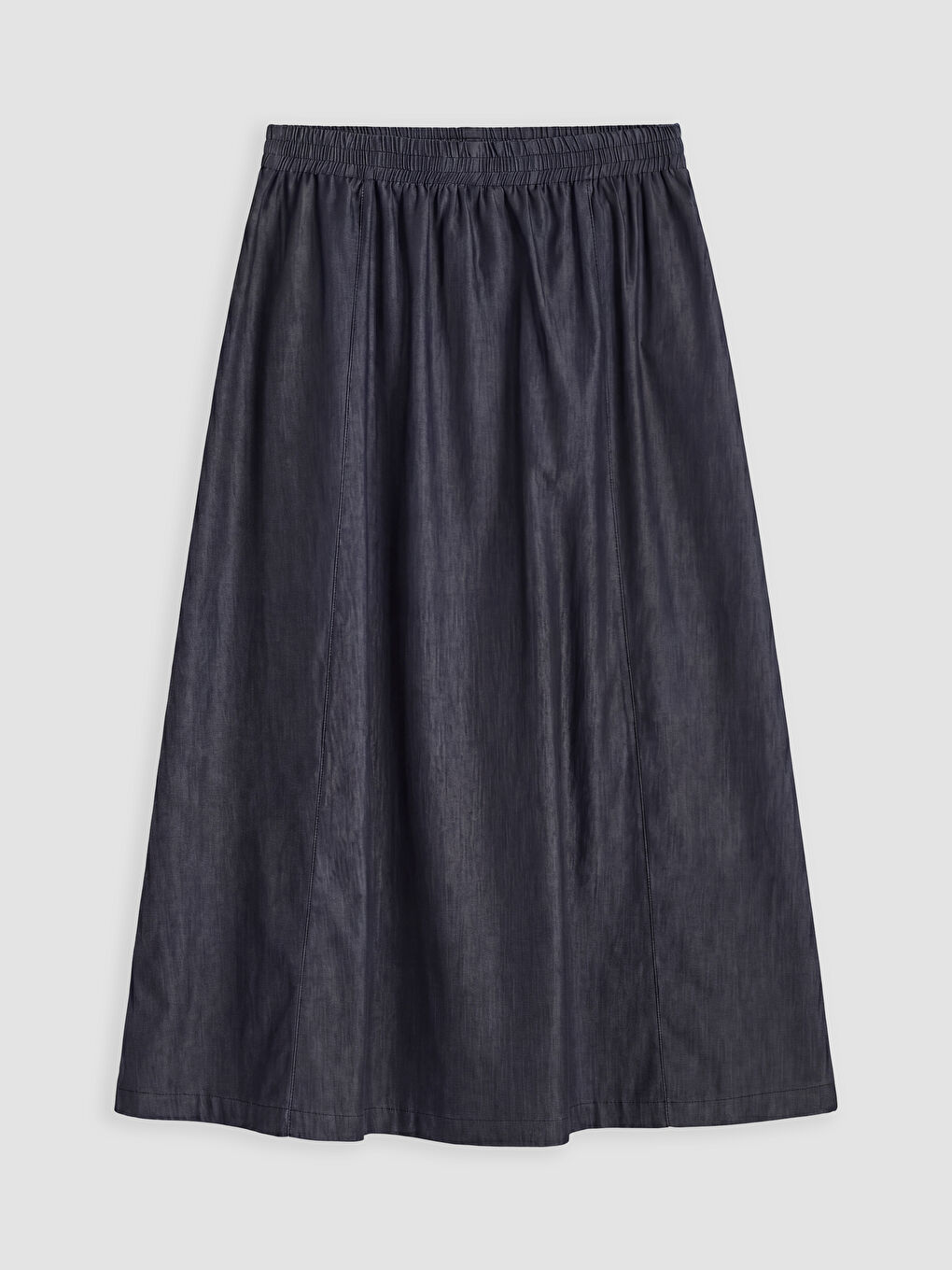 Siyah Beli Lastikli A Kesim Jean Etek-1