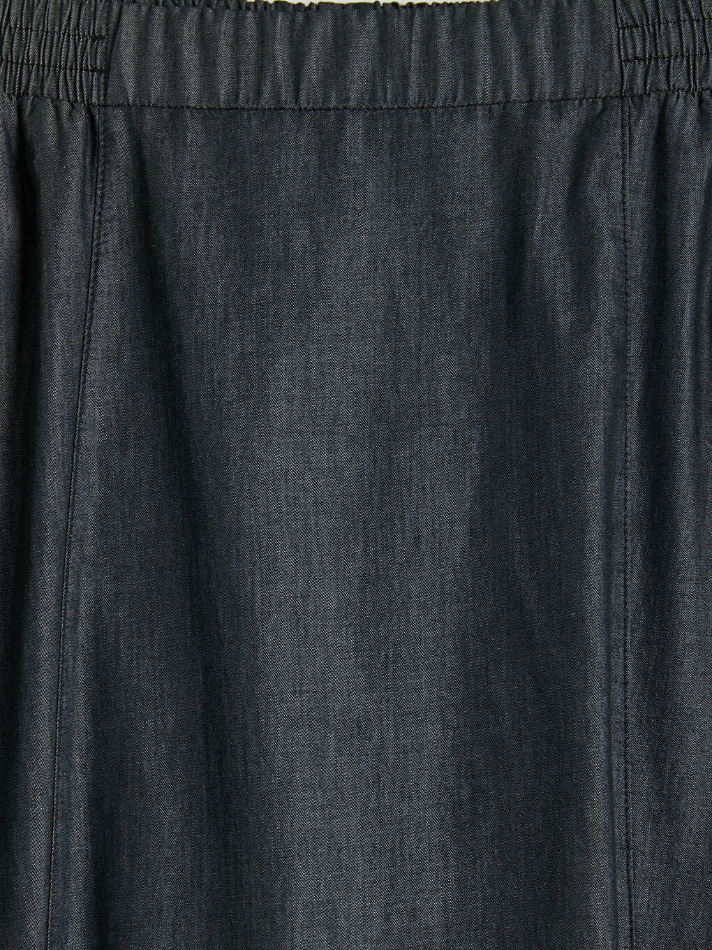 Siyah Beli Lastikli A Kesim Jean Etek-2