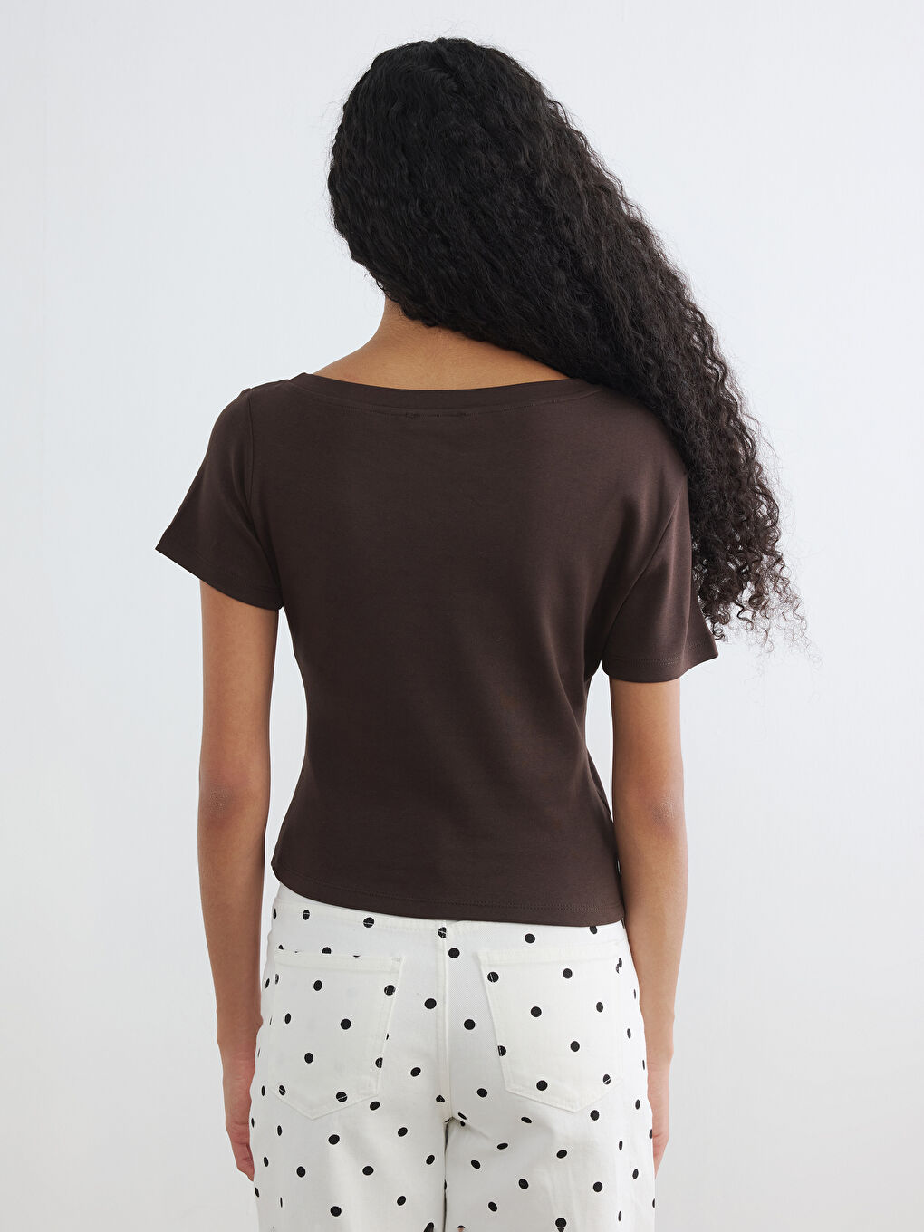 T-Shirt mit Rundhalsausschnitt für Damen-3