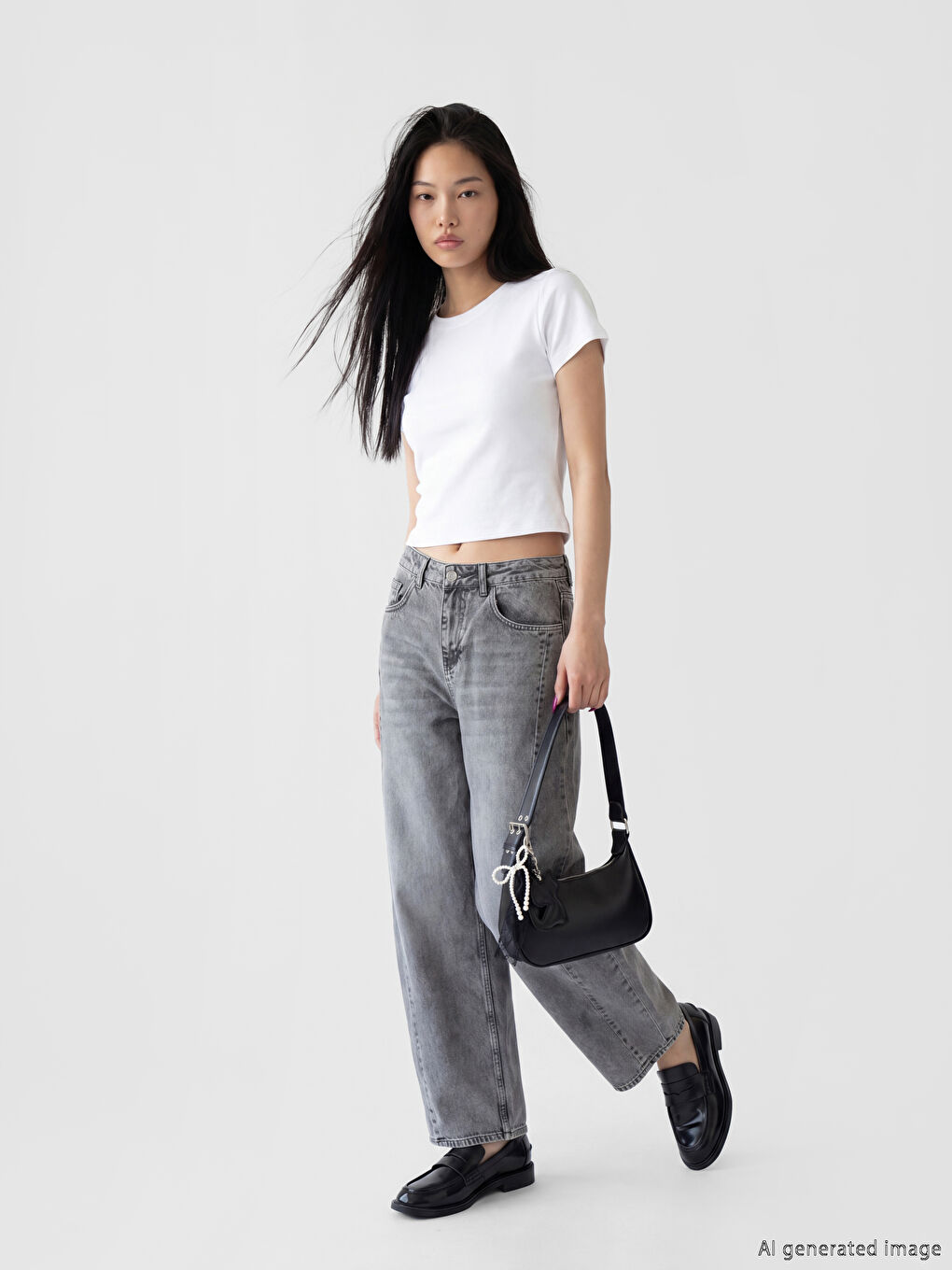 T-Shirt mit Rundhalsausschnitt für Damen-1