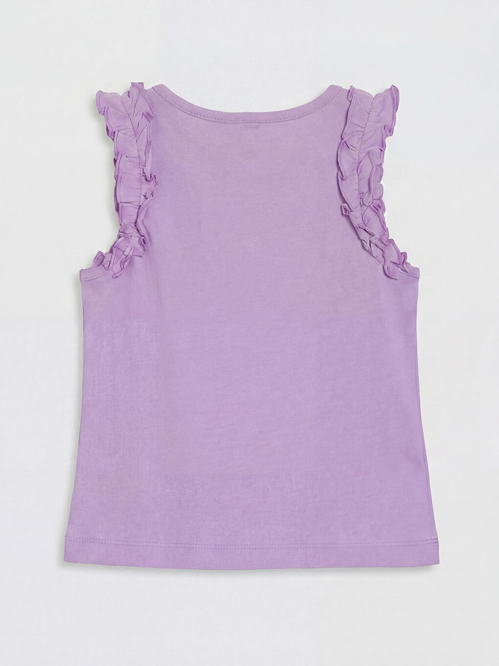 Mercan Bisiklet Yaka Nakışlı Kız Çocuk Atlet 2'li-2