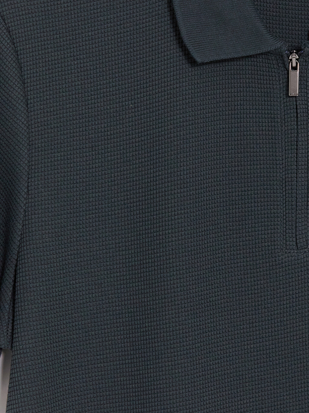 Polo Collar Waffle Men's T-Shirt-2