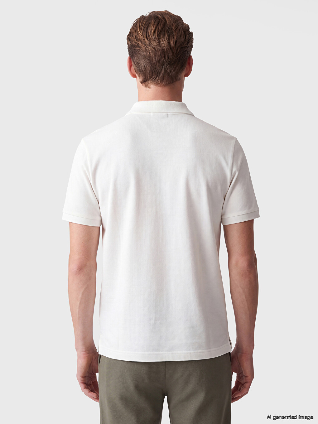 Polo Collar Structured Men's T-shirt-3