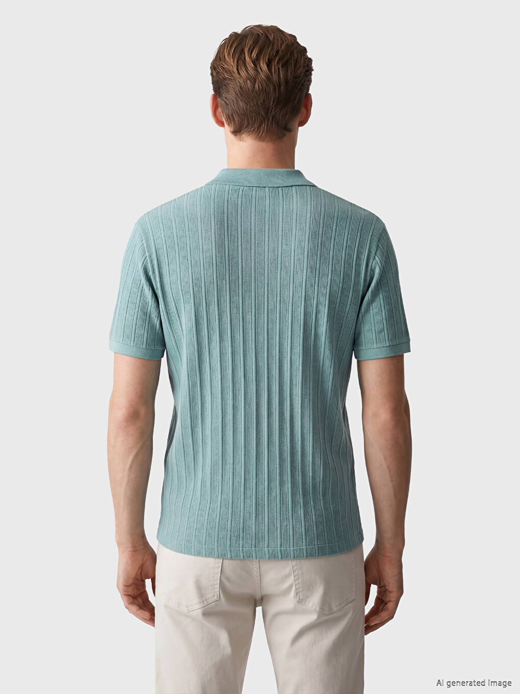 Polo Collar Men's T-Shirt-3