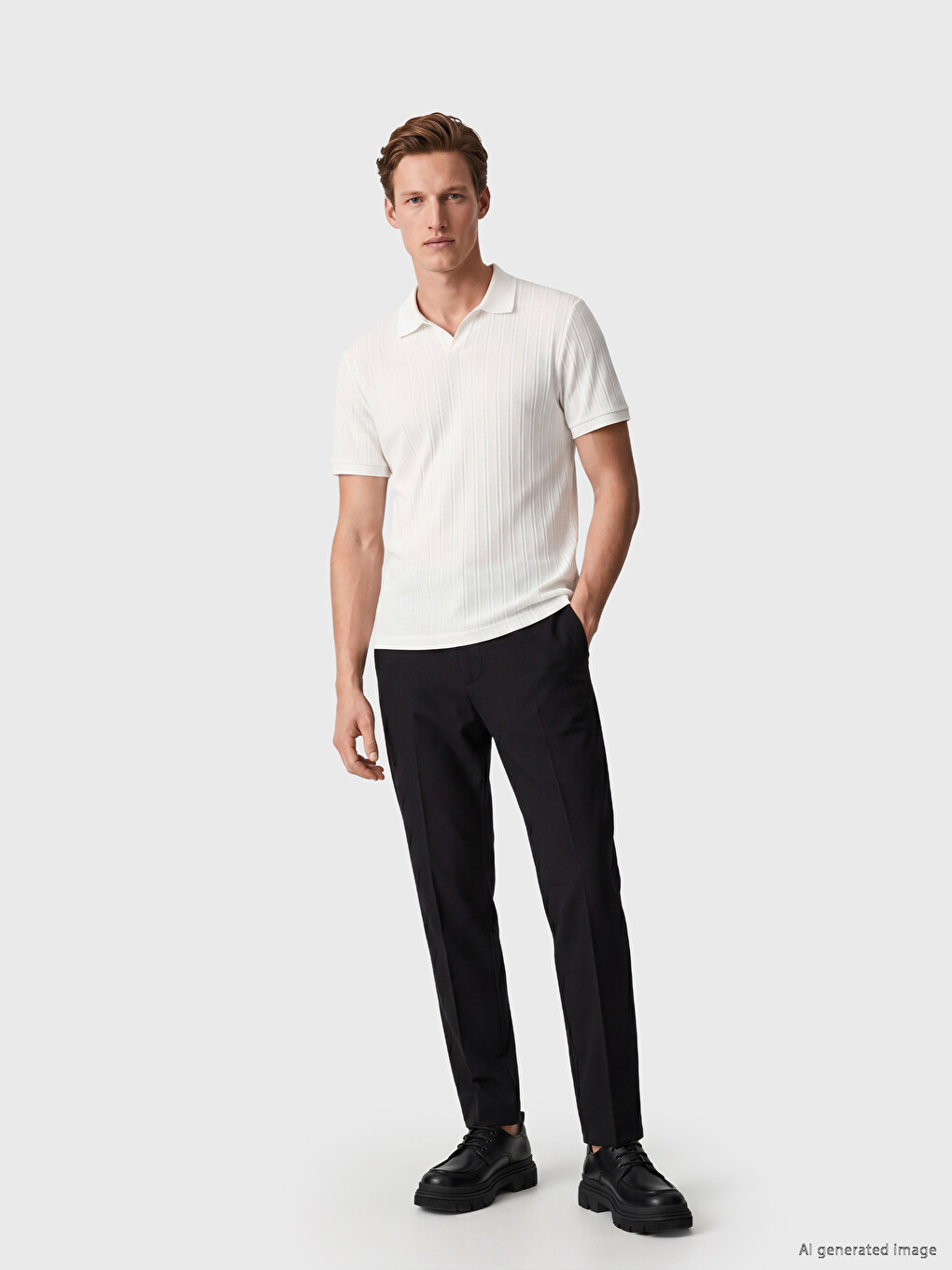 Polo Collar Men's T-Shirt-1