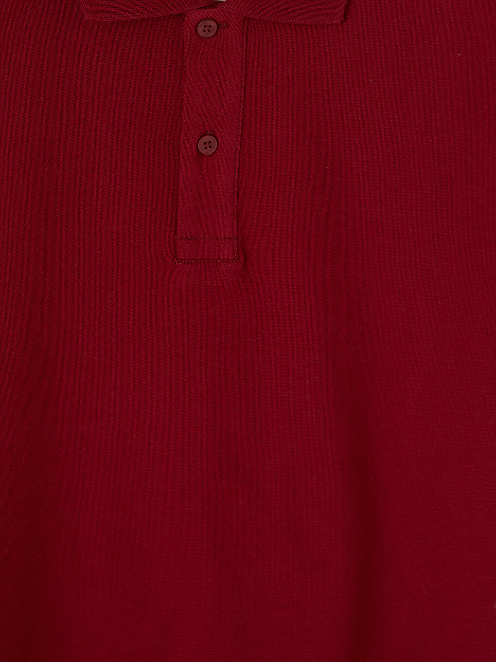 Kırmızı Polo Yaka Pike Erkek Tişört-6