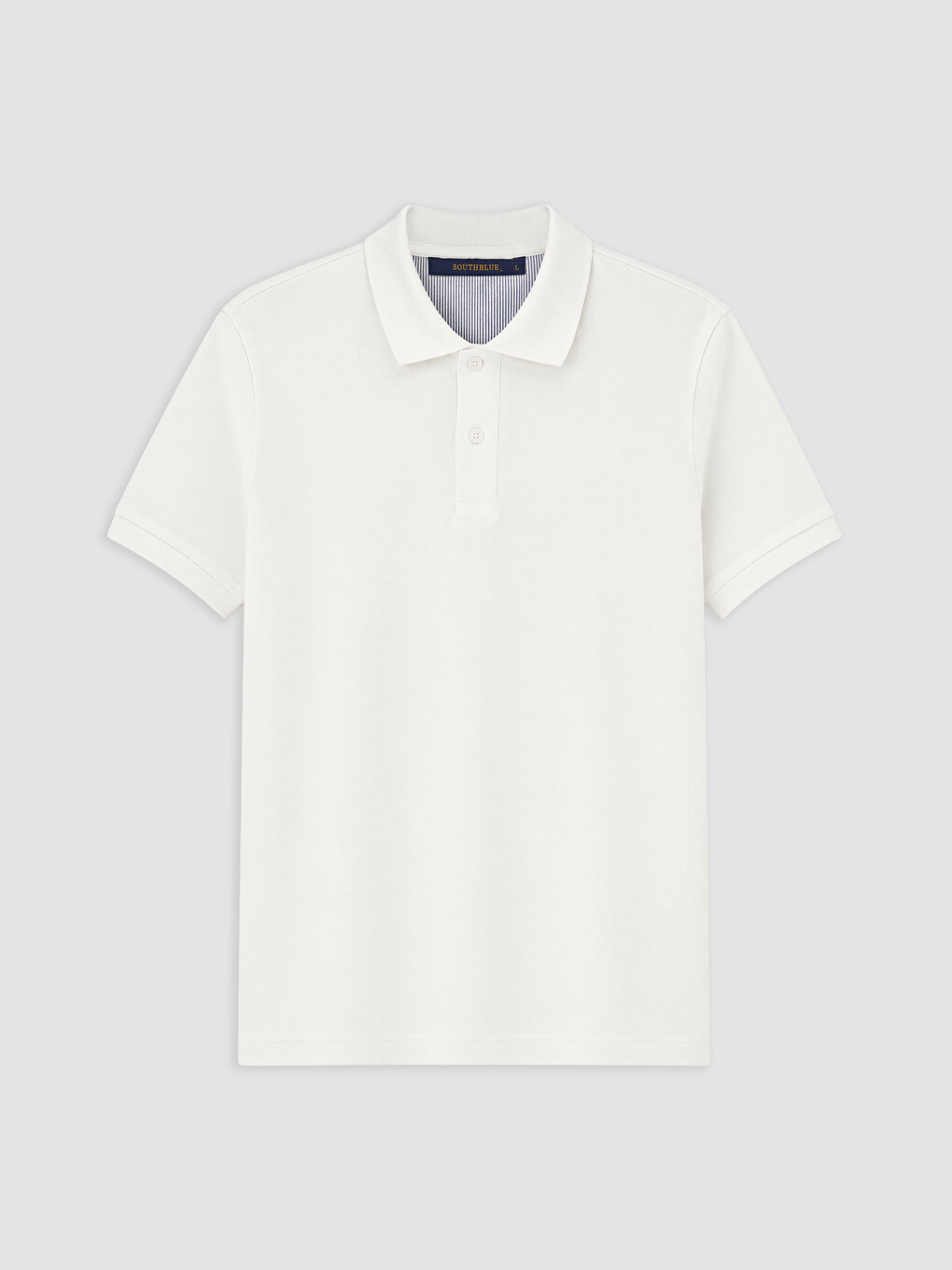 Beyaz Polo Yaka Pike Erkek Tişört-4