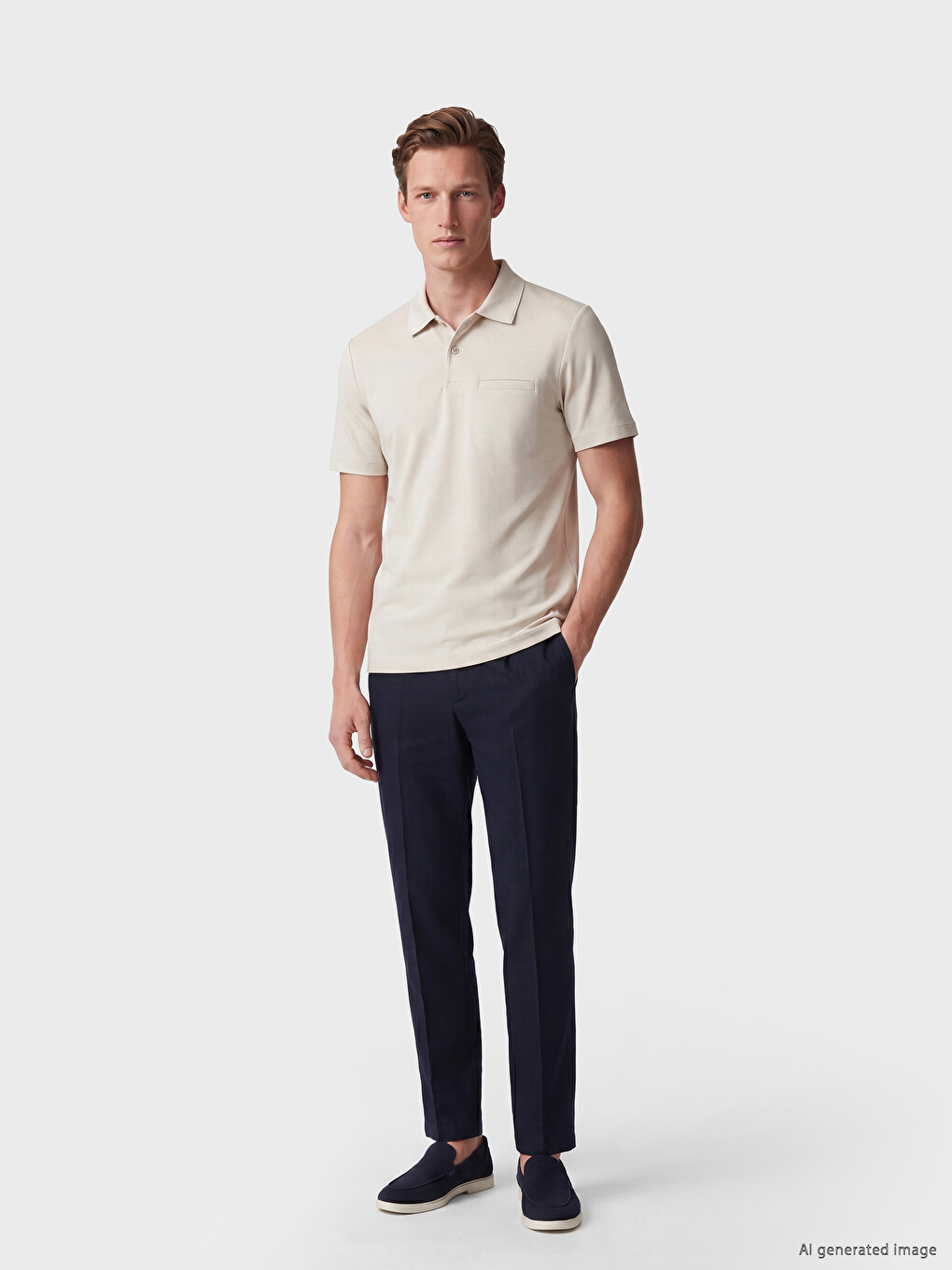 Polo Collar Men's T-Shirt-1