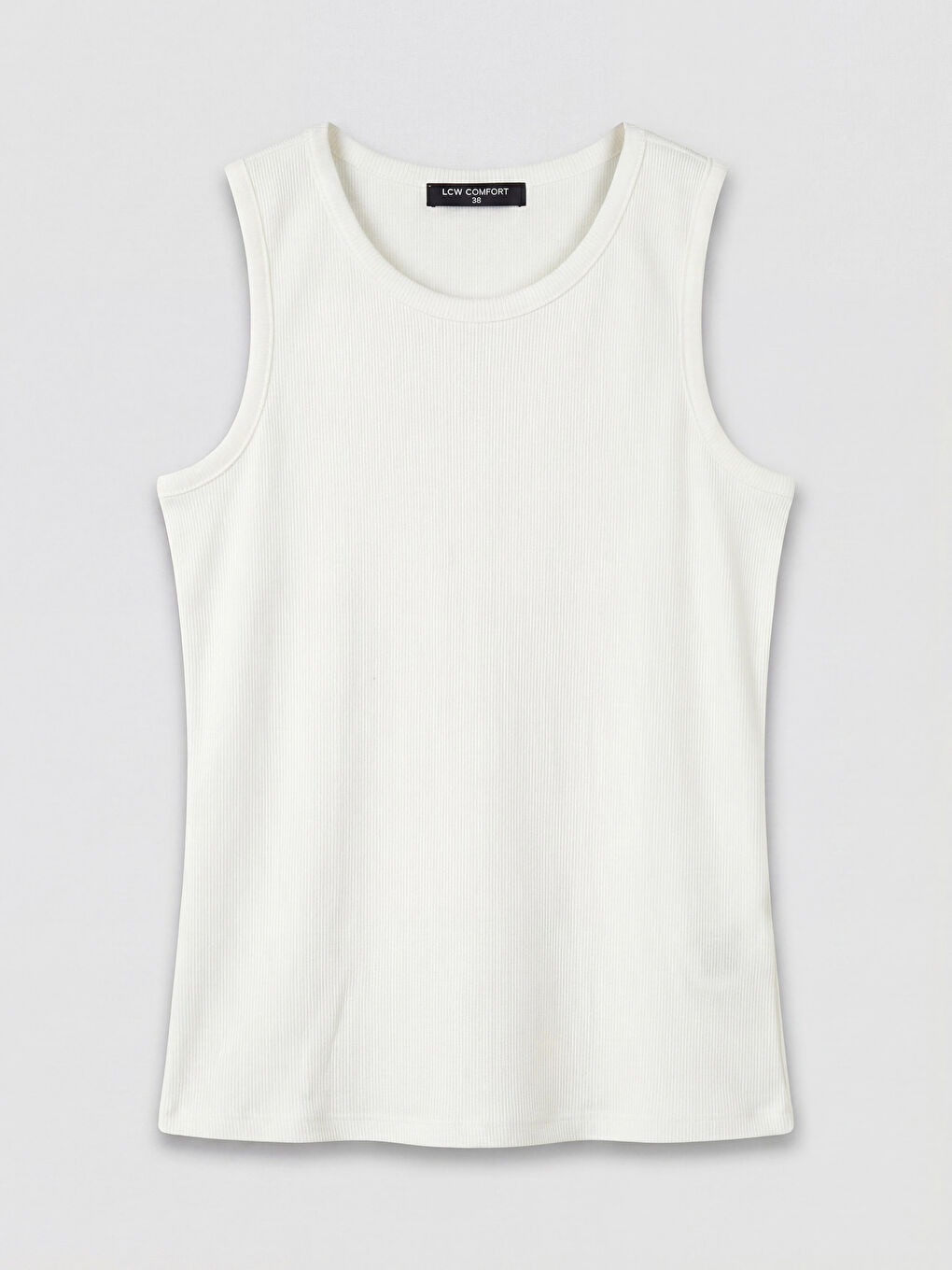 Beyaz Bisiklet Yaka Kadın Atlet