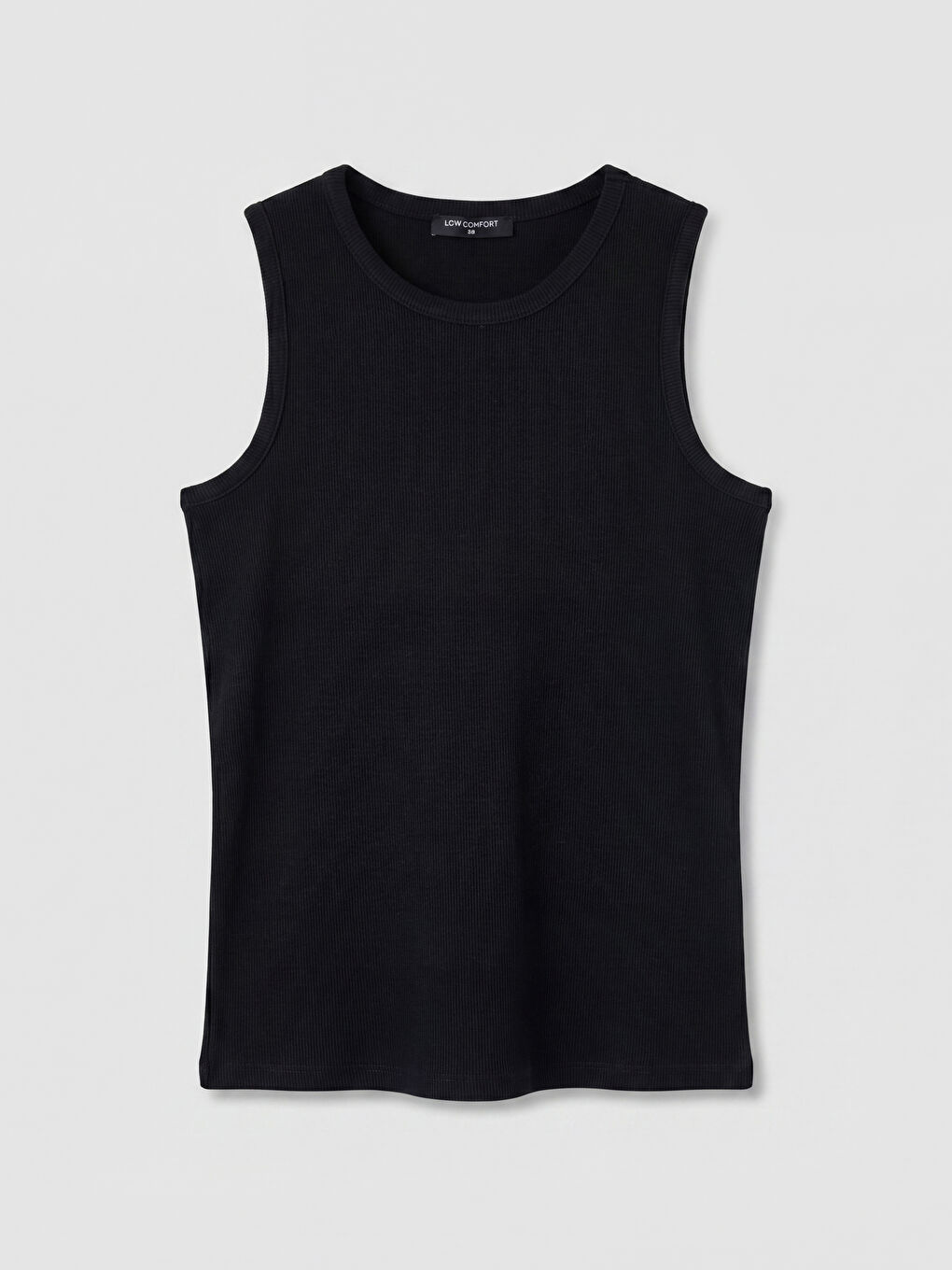 Siyah Bisiklet Yaka Kadın Atlet