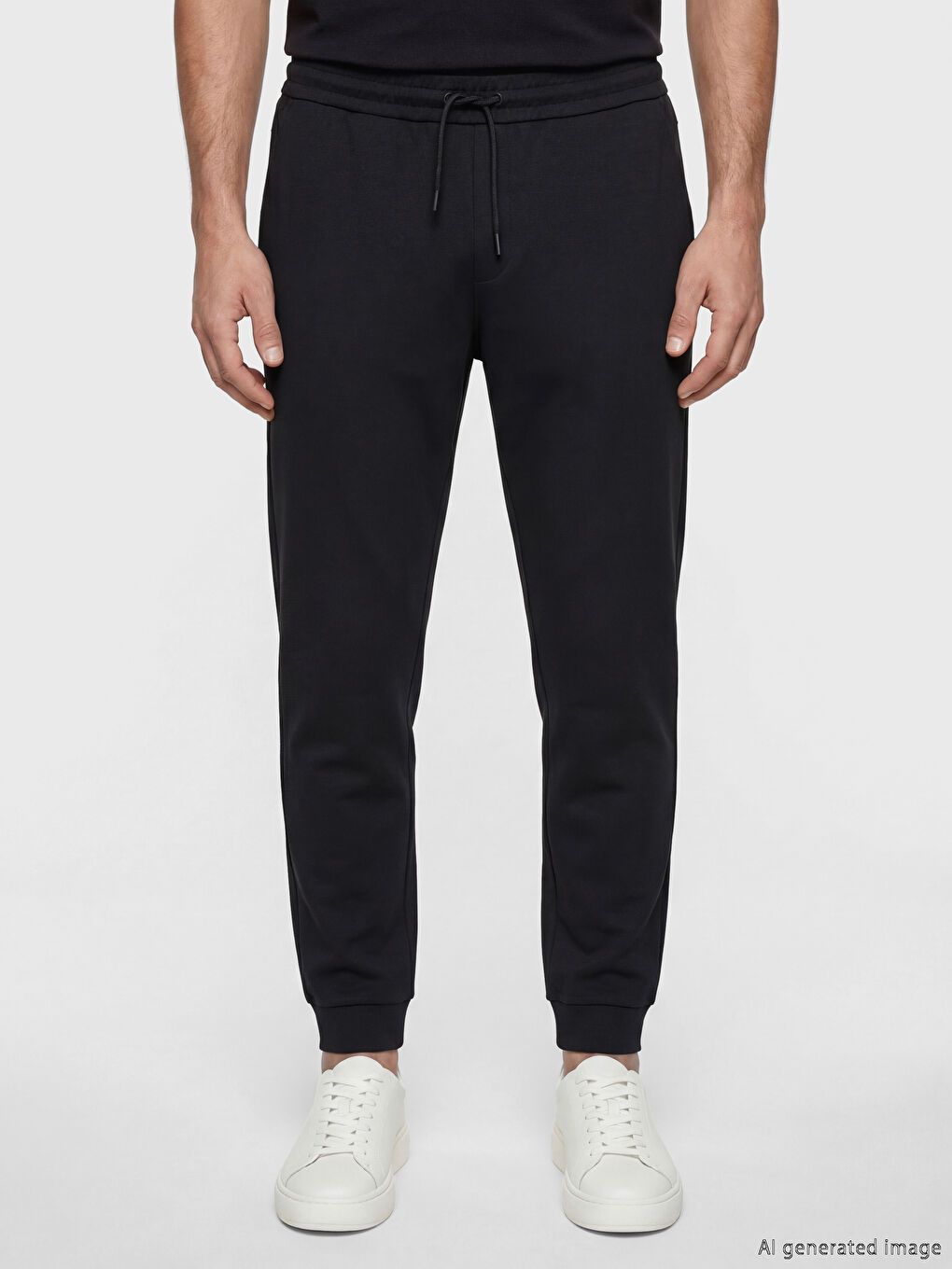 Siyah Standart Kalıp Erkek Jogger Eşofman Altı-1