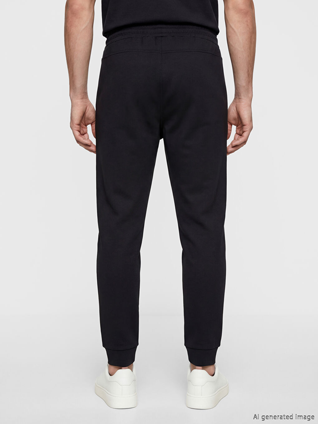 Siyah Standart Kalıp Erkek Jogger Eşofman Altı-3