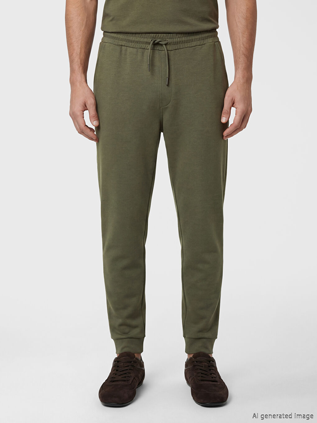 Haki Standart Kalıp Erkek Jogger Eşofman Altı-1