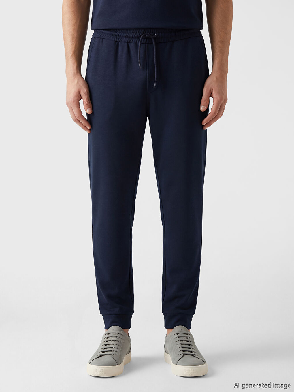 Lacivert Standart Kalıp Erkek Jogger Eşofman Altı-1