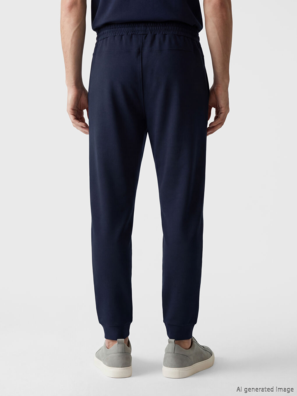 Lacivert Standart Kalıp Erkek Jogger Eşofman Altı-3