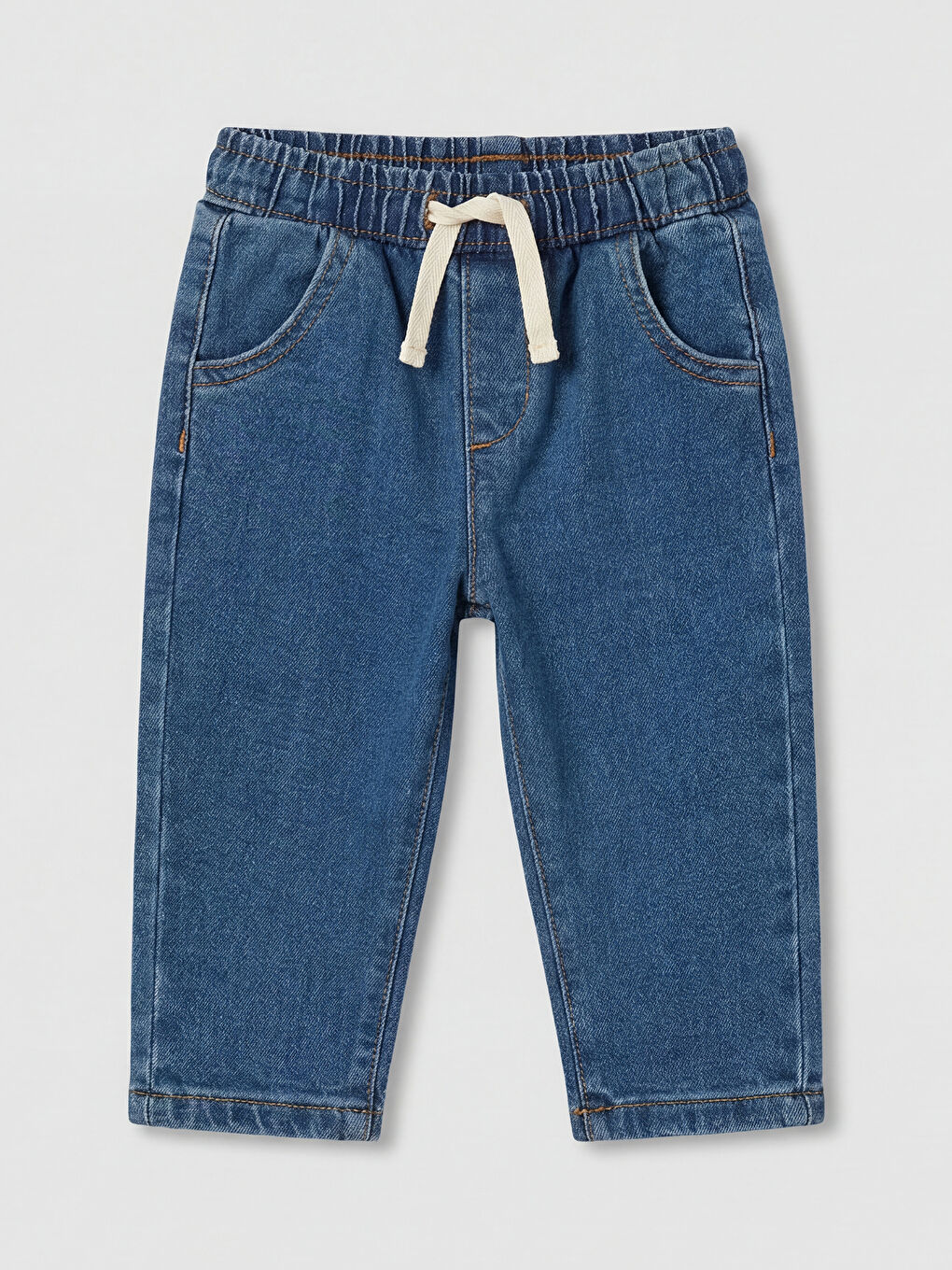 Kırmızı Erkek Bebek Jean Pantolon ve Tişört-3