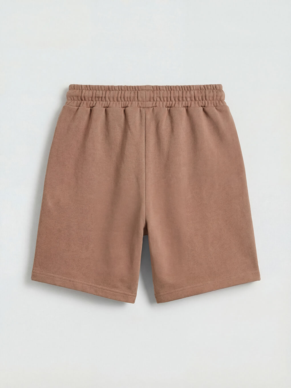 Kahverengi Beli Lastikli Standart Fit Erkek Çocuk Şort-1