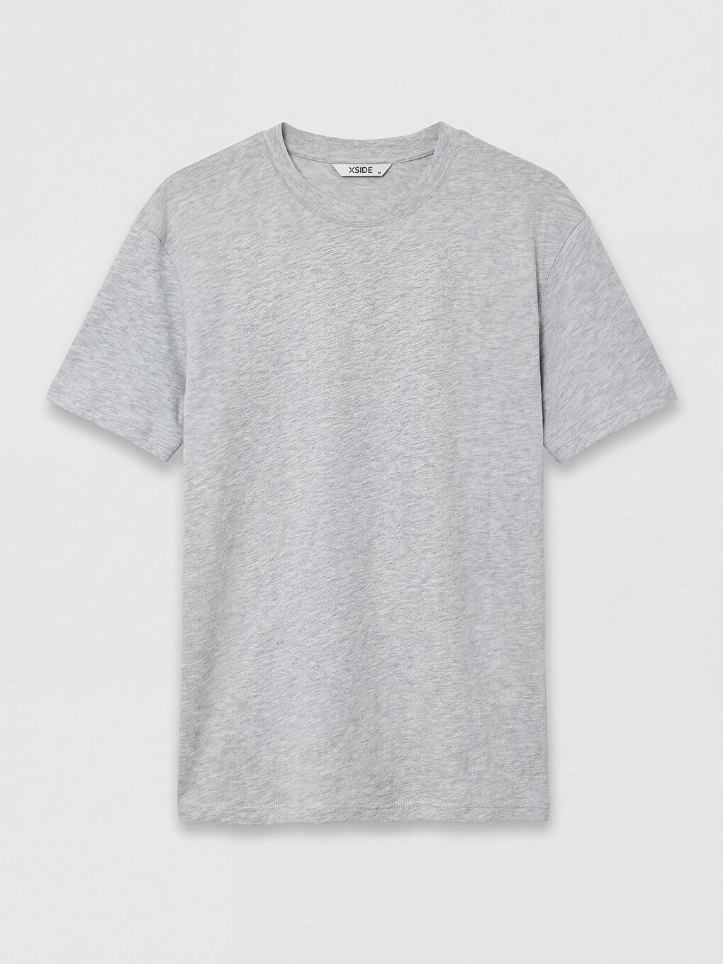 Gri Bisiklet Yaka Erkek Tişört