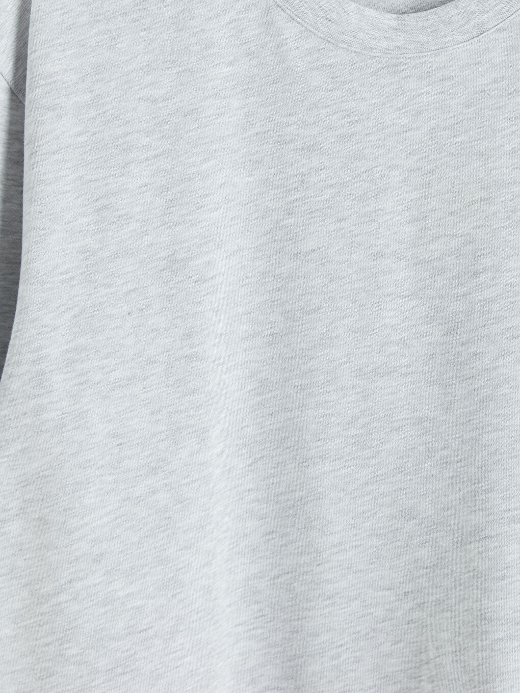 Gri Bisiklet Yaka Erkek Tişört-2