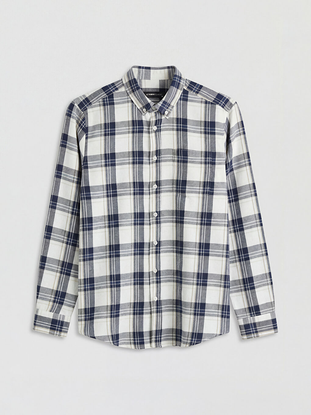 Bej Regular Fit Ekose Erkek Gömlek