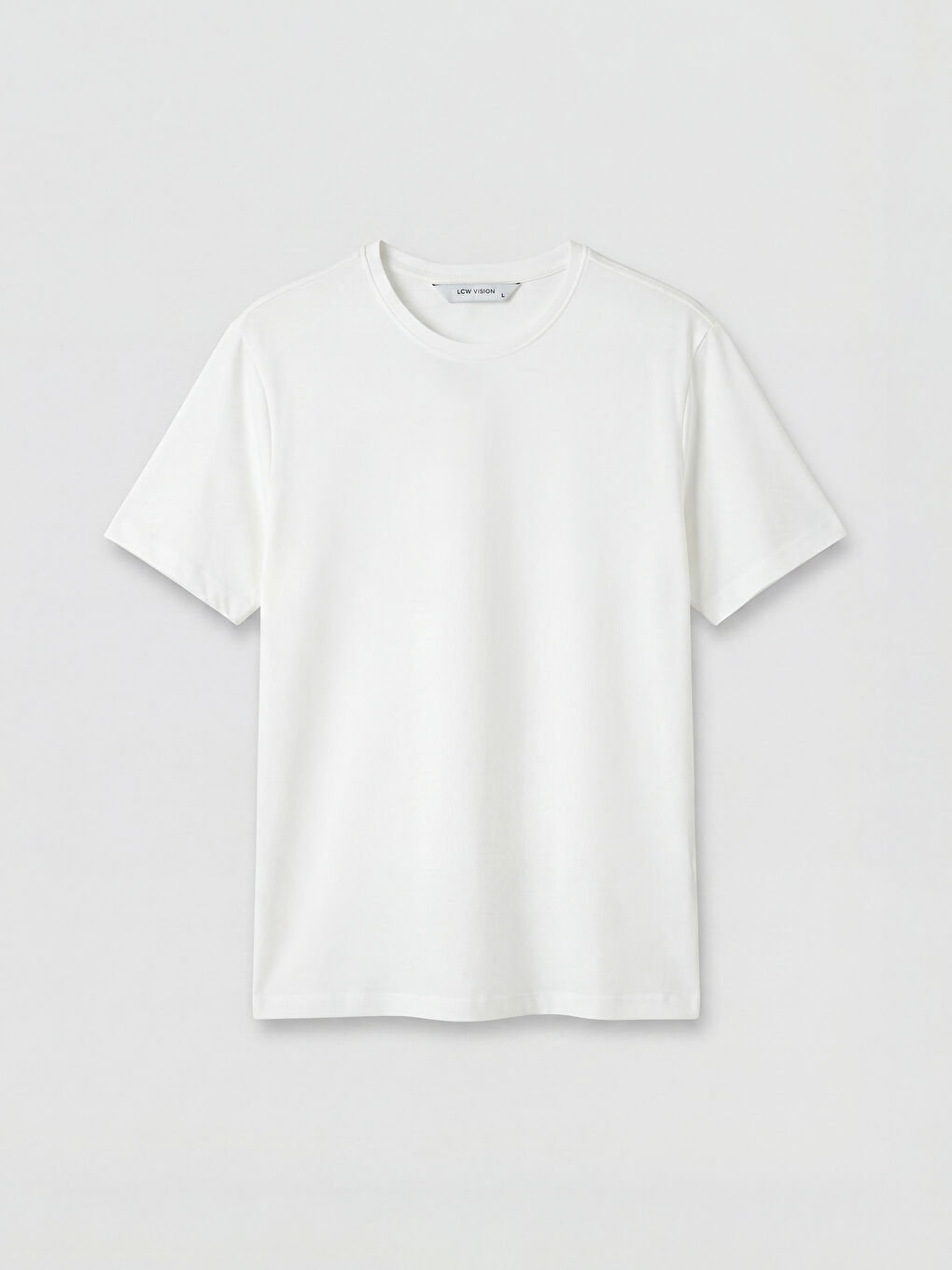 Beyaz Regular Fit Modal Erkek Tişört