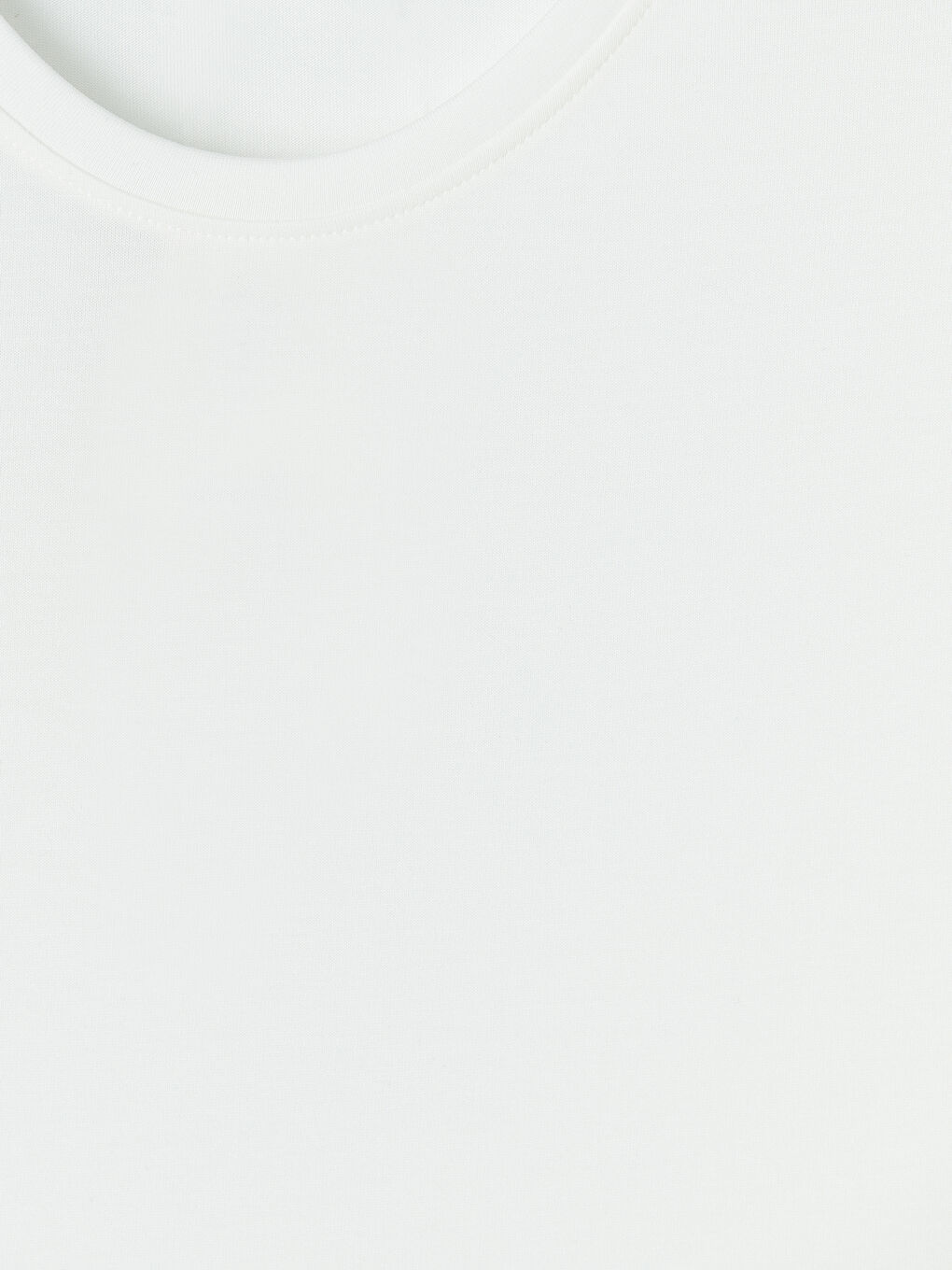 Beyaz Regular Fit Modal Erkek Tişört-2