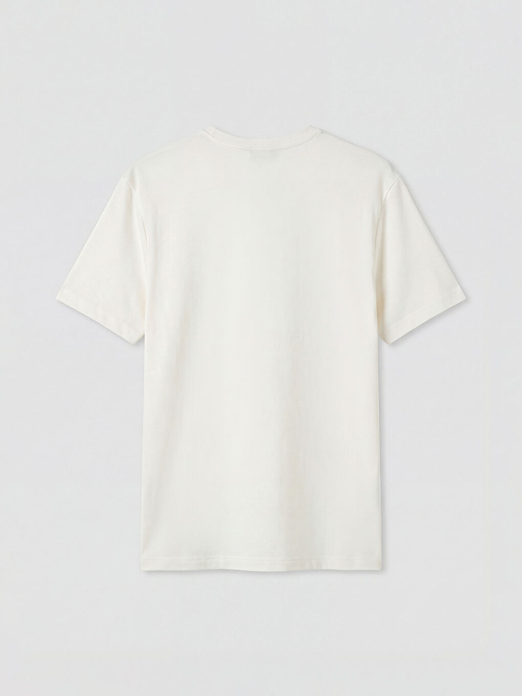 Beyaz Regular Fit Modal Erkek Tişört-1