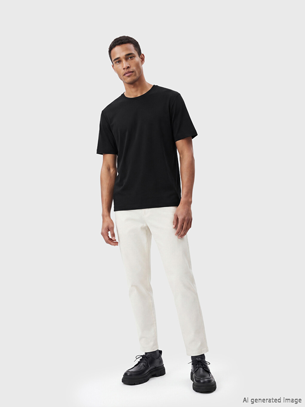 Regular Fit Modal Men's T-shirt-3