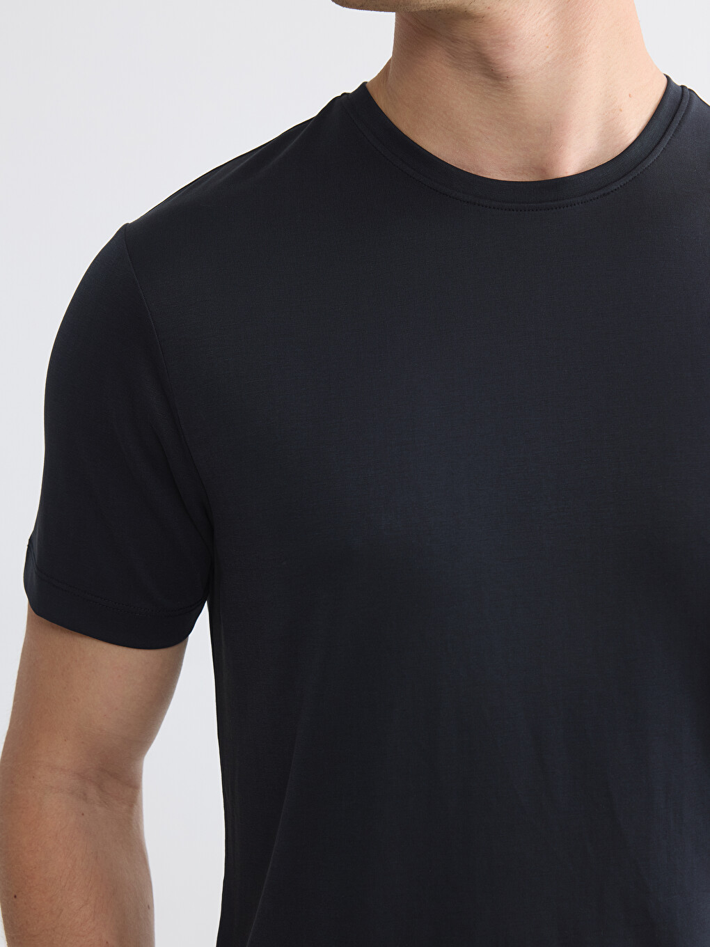 Regular Fit Modal Men's T-shirt-4