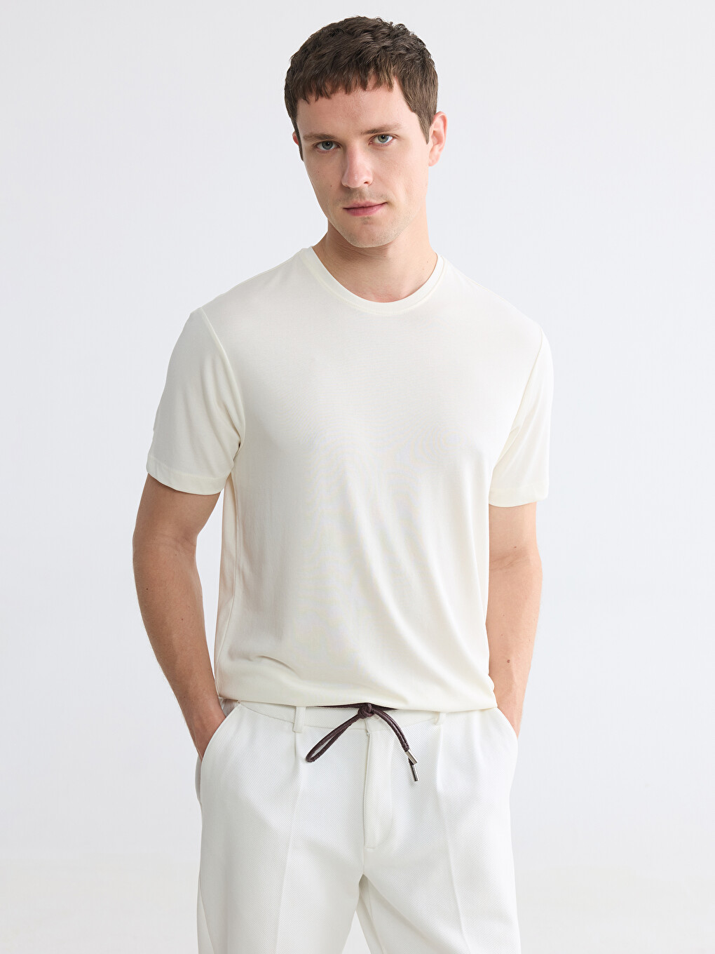 Regular Fit Modal Men's T-shirt-1
