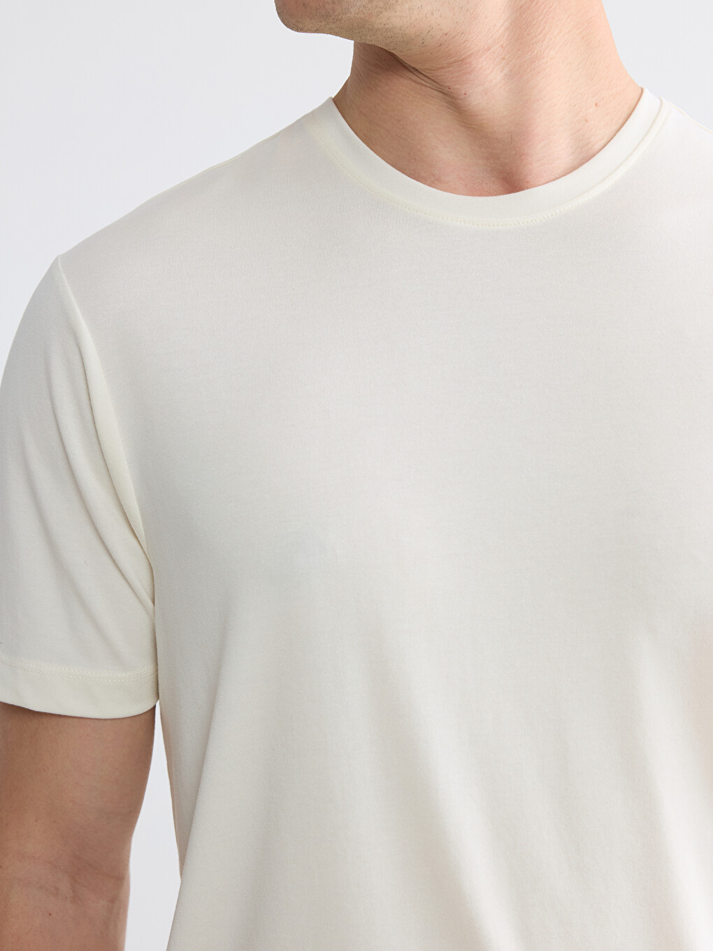 Regular Fit Modal Men's T-shirt-4