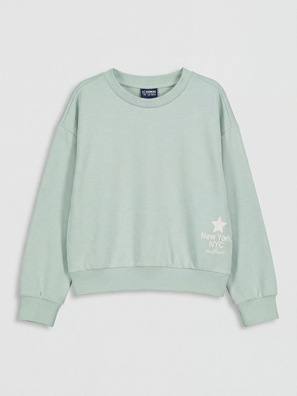 Yeşil New York Baskılı Kız Çocuk Soft Touch Eşofman Takım-1